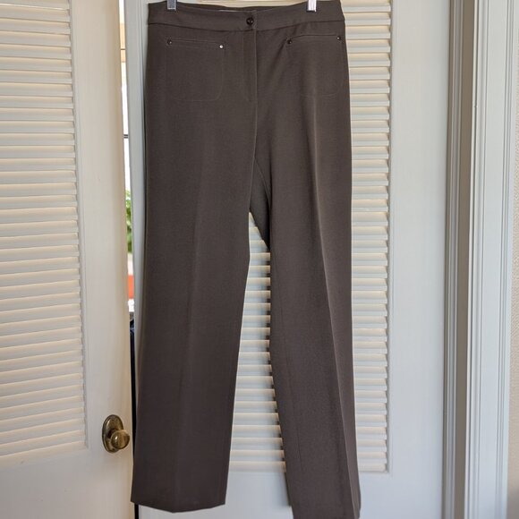 VINTAGE Elliott Lauren Zip Fly Mid-rise Straight Leg Pants Sz 6 Zip Made in USA - Picture 2 of 8